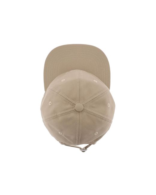 MM6 by Maison Martin Margiela Natural Baseball Cap With Numeric Embroidery for men