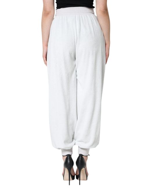 Dolce & Gabbana White Nylon Jogger Sweatwomen's Pants
