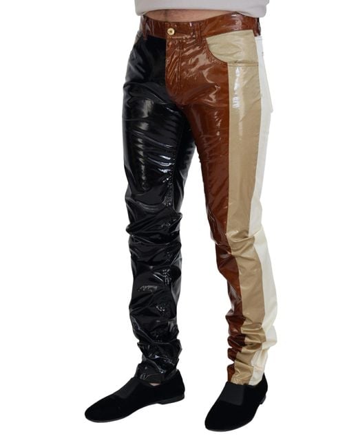 Dolce & Gabbana Black Multicolor Shining Slim Fitdenim Jeans for men