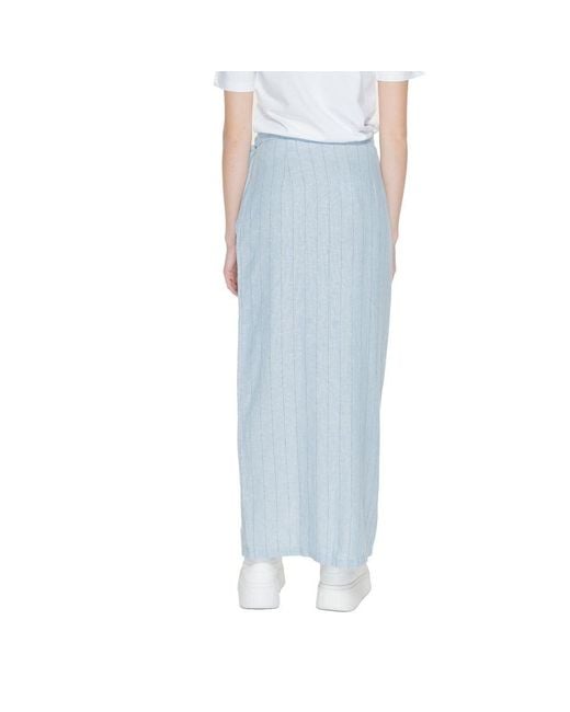 Vero Moda Blue Linen Skirt