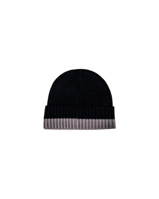 ARMANI EXCHANGE Black Bicolor Marabou Cap (baseball Hat) for men