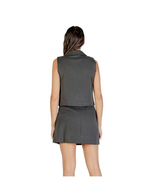 ONLY Gray Recycled Polyester Waistcoat