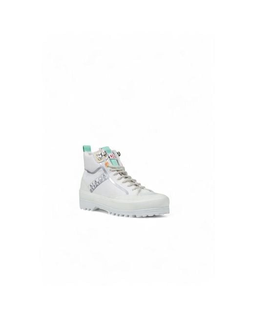 Superga White Fabric Chunky Sneakers