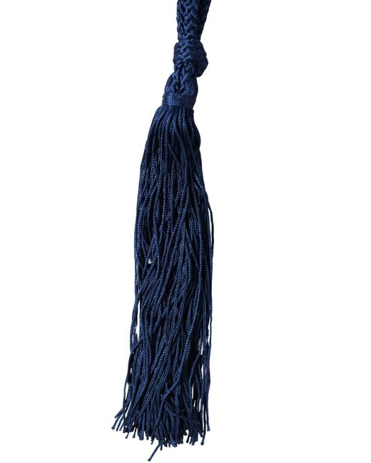 Roberto Cavalli Blue Multicolor Twisted Rope Chain Buckle Waist Belt
