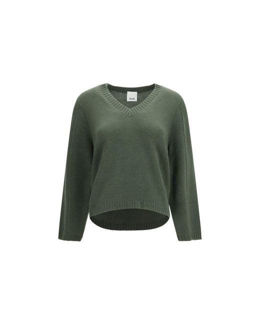 Allude Green Cashmere Sweater