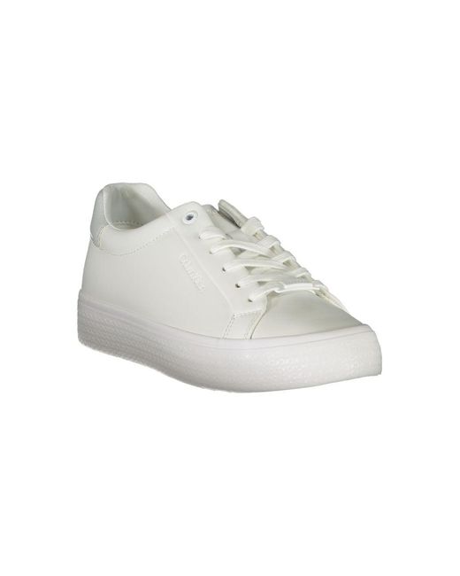 Calvin Klein White Elegant Sneakers With Contrast Detailing