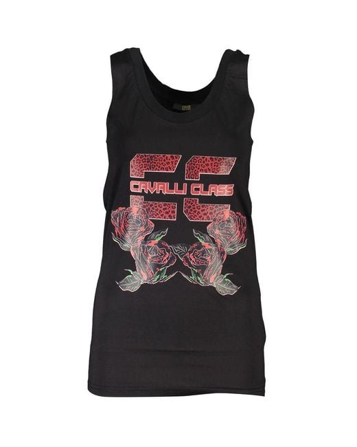 Roberto Cavalli Black Cotton Top