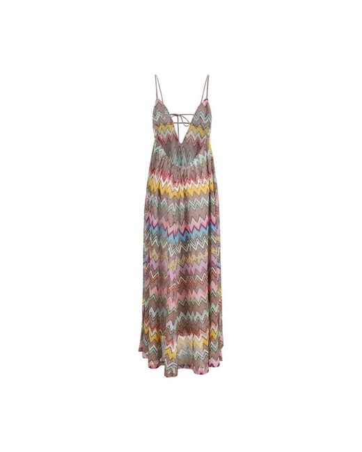 Missoni Pink Multicolor Viscose Casual Dress