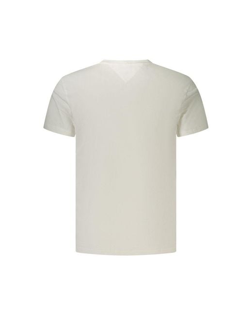 Tommy Hilfiger White Bianco Cotton Men's T for men