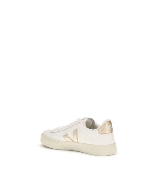 Veja White Calf Leather Bos Taurus Low Top Sneakers