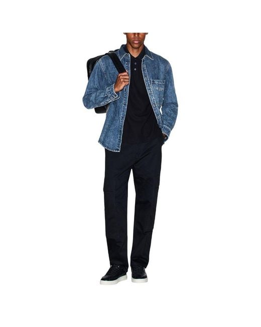 ARMANI EXCHANGE Blue Denim Shirt for men