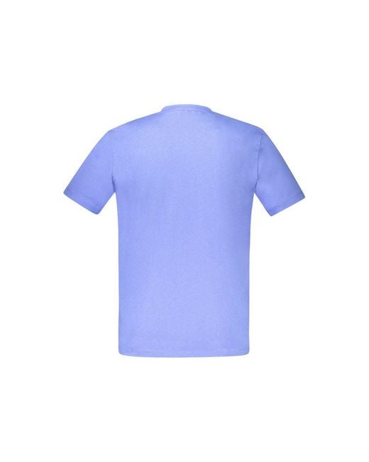 Boss Blue Cotton T-Shirt for men