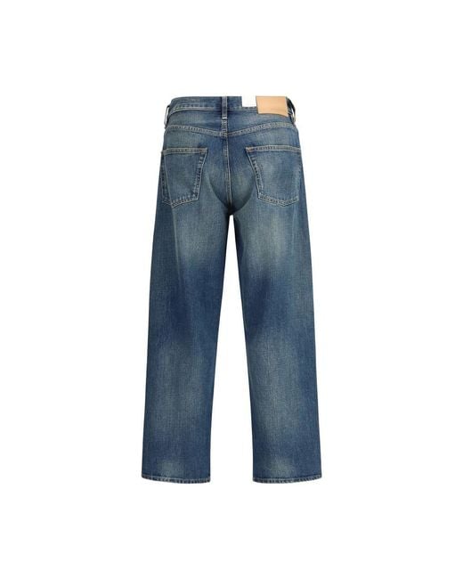 sunflower Blue Cotton Relaxed Fit Jeans for men