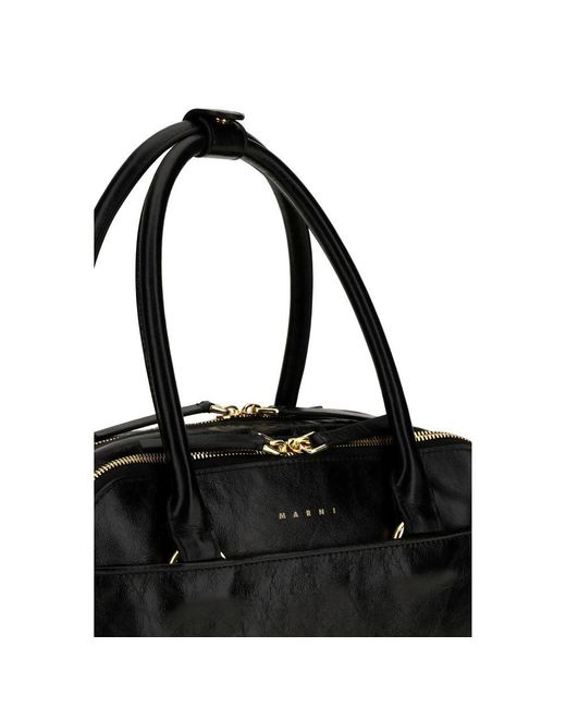 Marni Black Calf Leather Bos Taurus Handbag