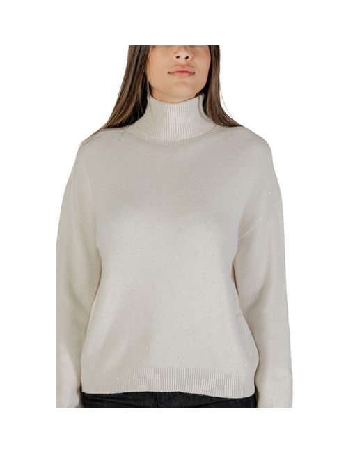 Liu Jo Gray White Viscose Sweatshirt