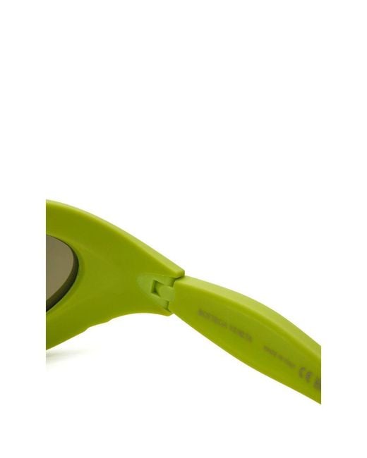 Bottega Veneta Green Yellow Acetate Sunglasses for men