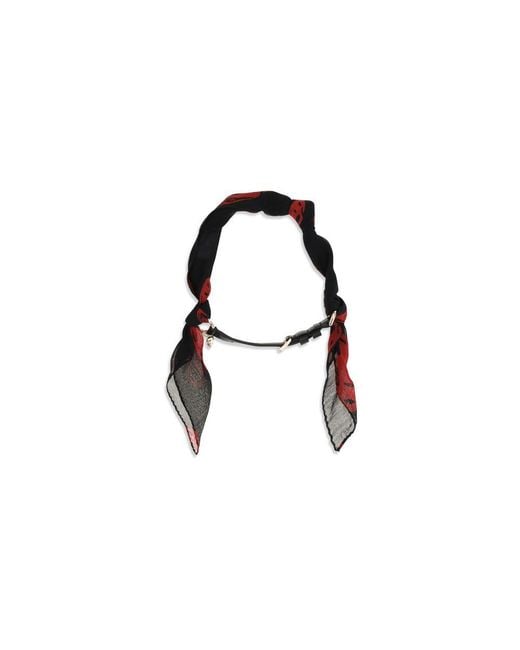 McQueen Black Silk Scarf