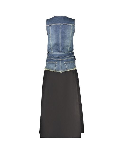 Desigual Blue Black Cotton 's Dress