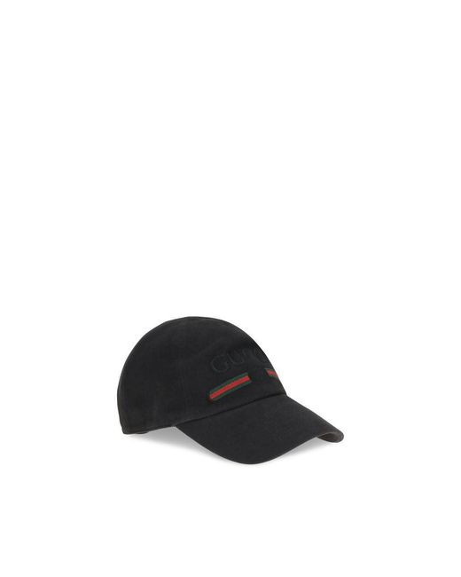Gucci Black Cotton Cap (baseball Hat) for men