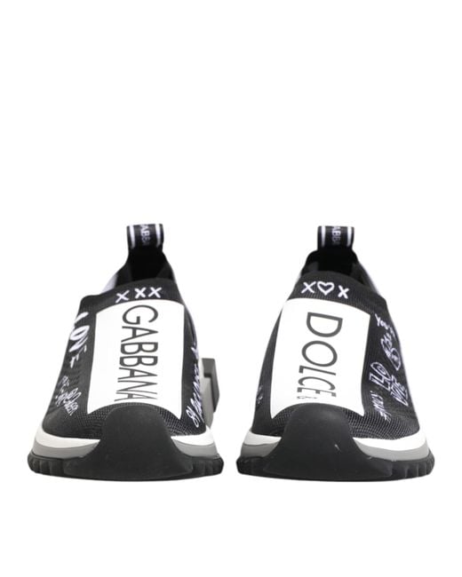 Dolce & Gabbana White Slipon Sneakers