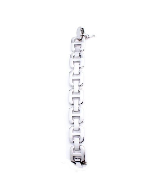 Chronotech White Silver Steel Watch