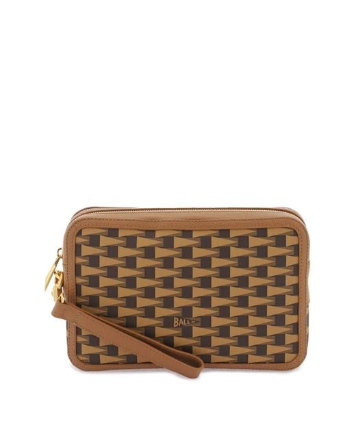 Bally Brown Pennant Clutch for men