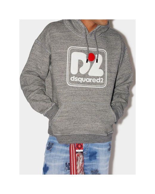 DSquared² Gray Cotton Sweater for men
