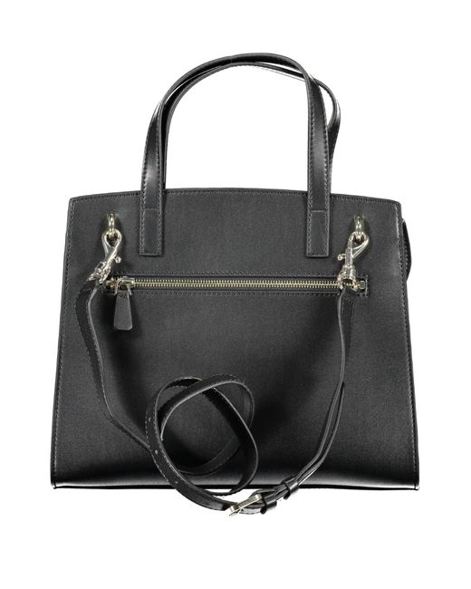 Guess Elegant Black Handbag With Versatile Straps