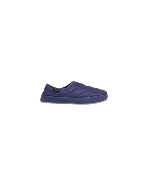 Ralph Lauren Blue Textile Slippers for men