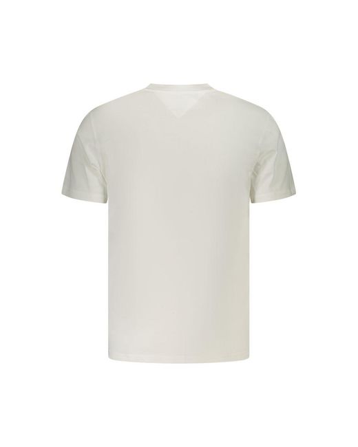 Tommy Hilfiger White Cotton T-Shirt for men