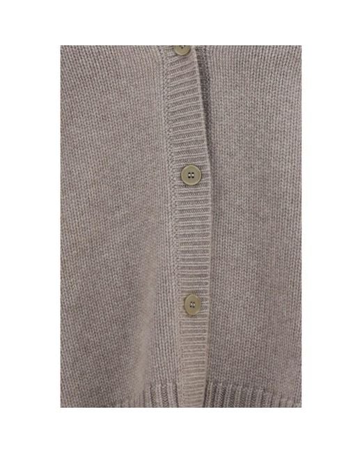 P.A.R.O.S.H. Gray Beige Cashmere Cardigan