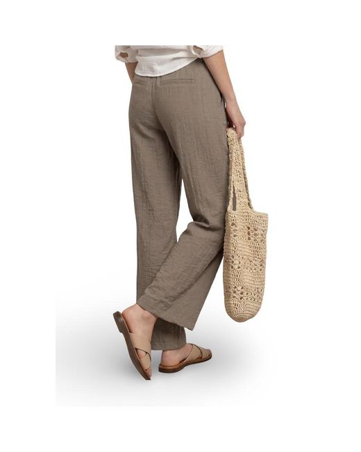Street One Brown Beige Viscose Casual Pants