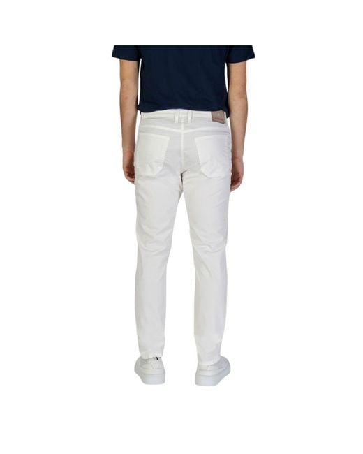 Jeckerson Blue White Cotton Jeans & Pant for men