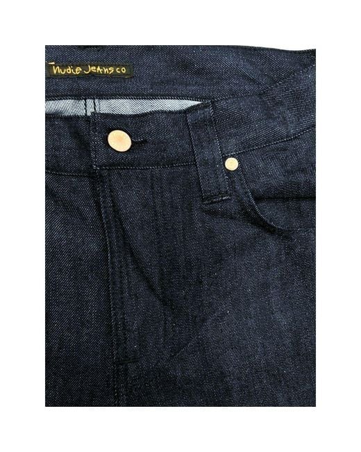 Nudie Jeans Blue Cotton Jeans for men