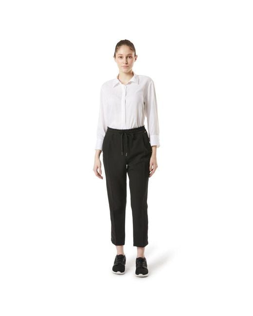 Gas Black Polyester Casual Pants