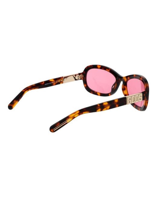 Gcds Red Brown Acetate Sunglasses