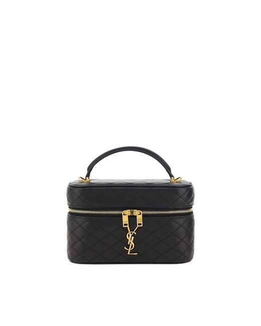 Saint Laurent Black Calf Leather Bos Taurus Handbag