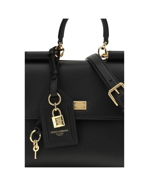 Dolce & Gabbana Black Calf Leather Bos Taurus Shoulder Bag
