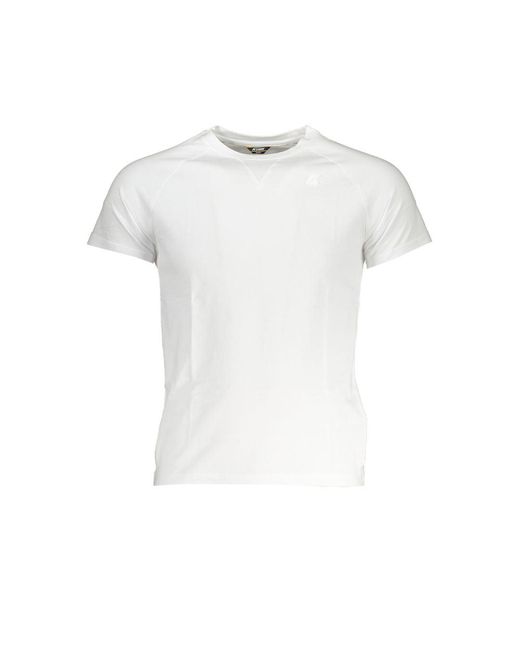 K-Way White Cotton T-shirt for men