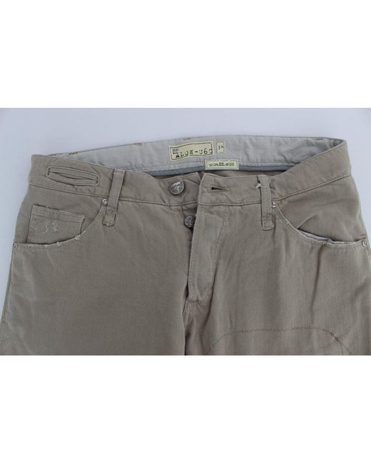 Acht Natural Cotton Patchwork Jeans Beige Sig30450 for men