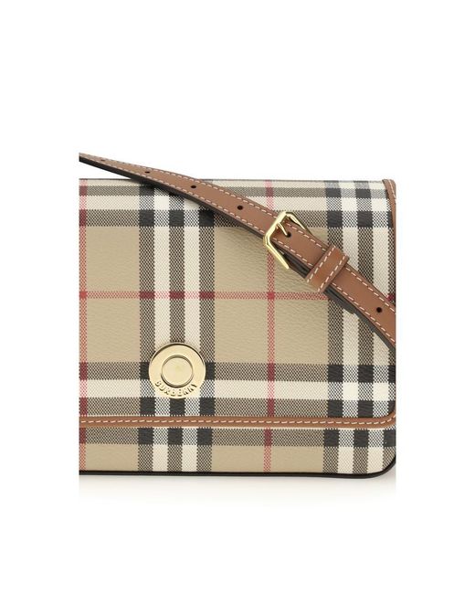 Burberry Metallic Beige Polyurethane Wallet