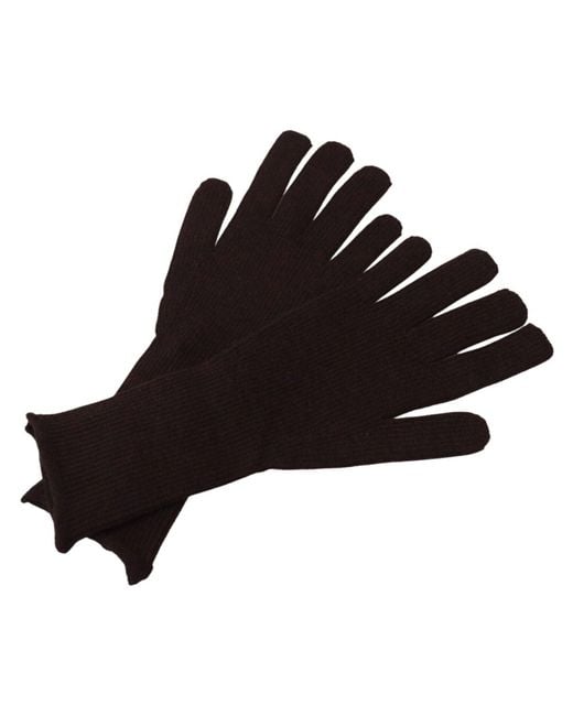 Dolce & Gabbana Black Brown Cashmere Silk Hands Mitten Mens Gloves for men