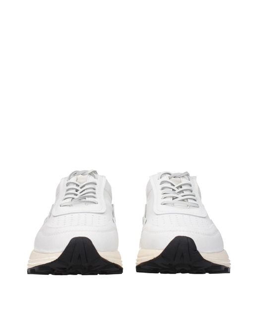 Buttero White Leather Sneakers for men