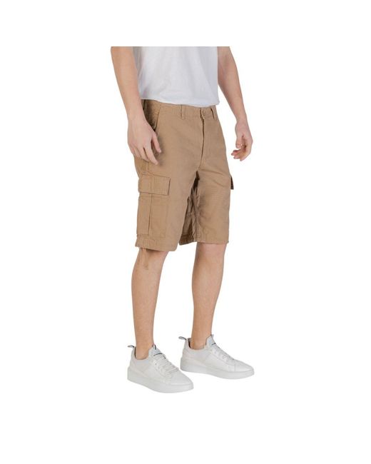 Jack & Jones Natural Beige Cotton Bermuda for men