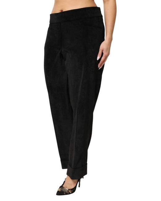 Bencivenga Black High Waist Straight Dress Trouser Pants