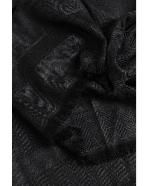 Dolce & Gabbana Black Cashmere Fringes Neck Warmer Scarf for men