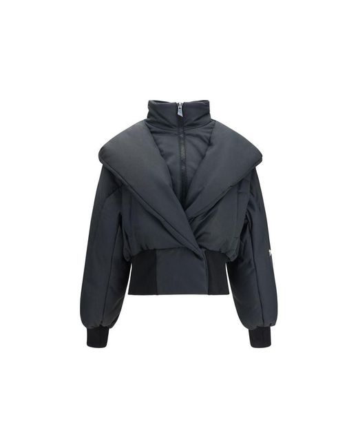 The Attico Blue Black Cotton Shell Jacket
