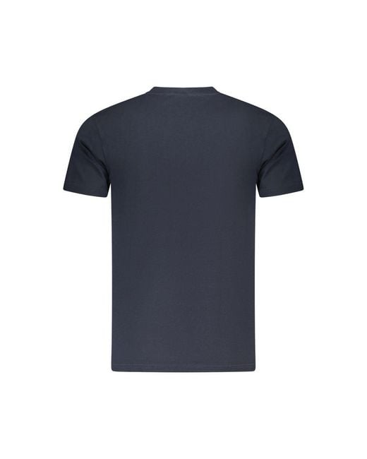 Roberto Cavalli Blue Embroidered Tee for men
