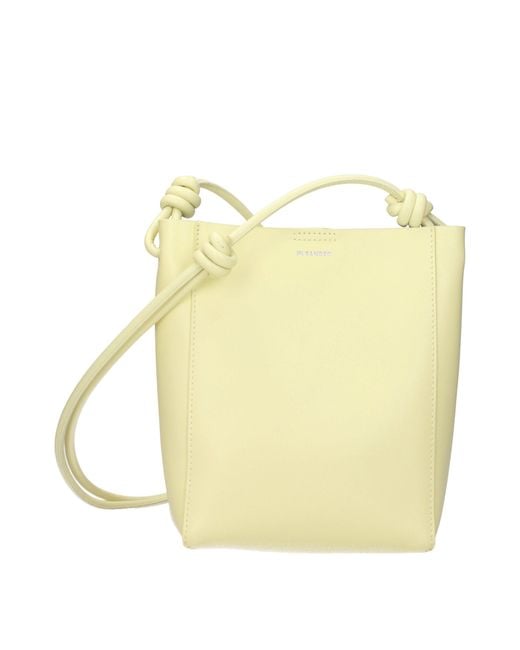 Jil Sander Yellow Crossbody Bag/Lemon Leather
