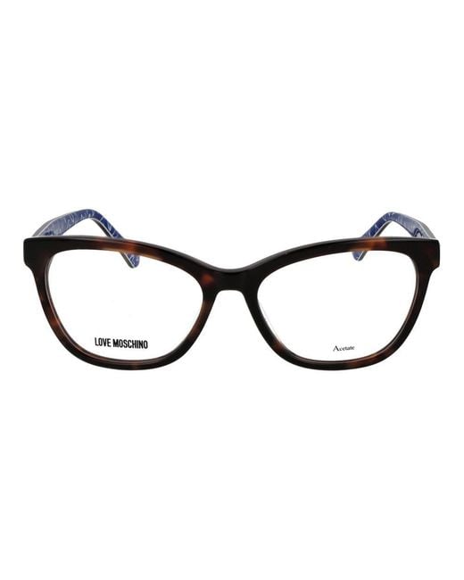 Love Moschino Black Brown Acetate Glasses (frames)